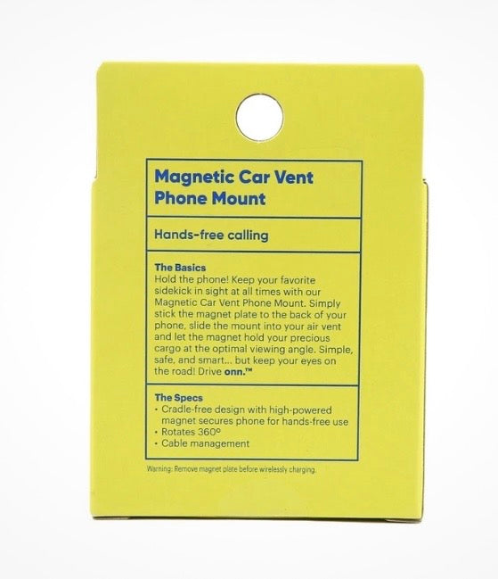 On Magnetic Car Vent Phone Mount