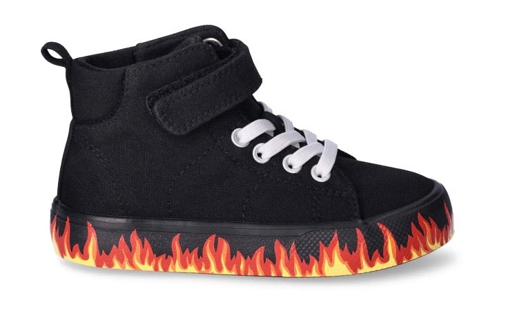 Wonder Nation Black with Flames Shoe