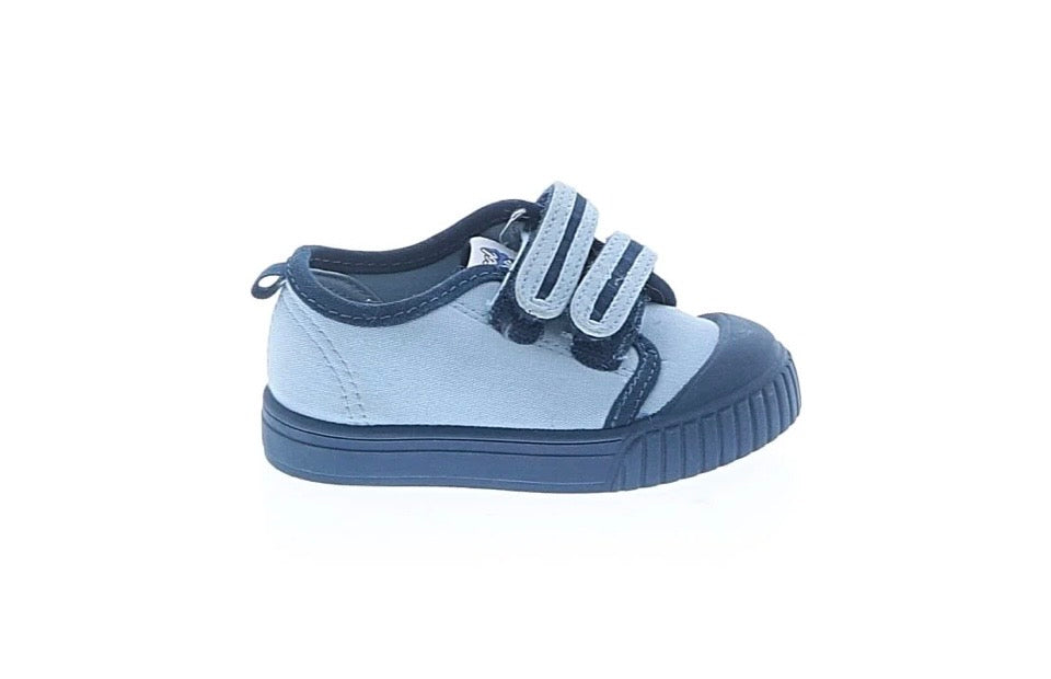 Wonder Nation Baby Blue & Navy Bump Toe Shoes