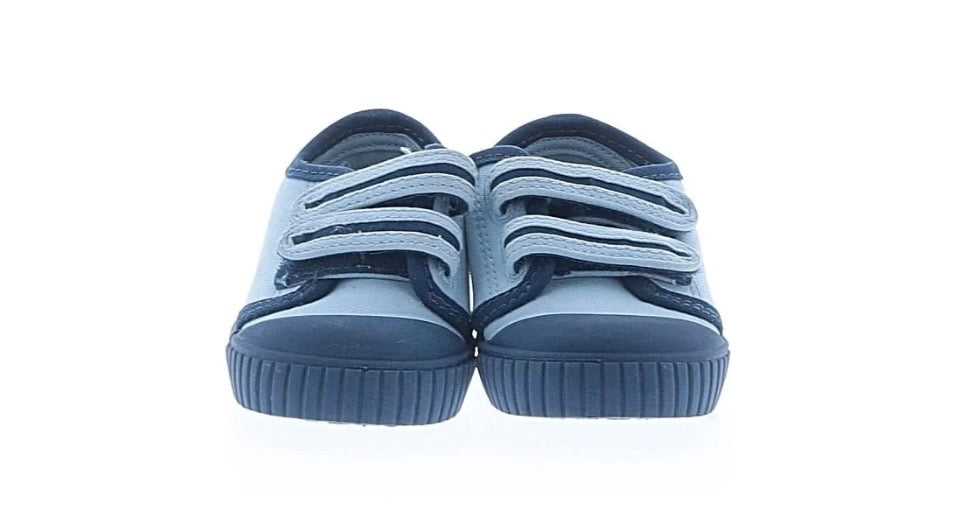 Wonder Nation Baby Blue & Navy Bump Toe Shoes