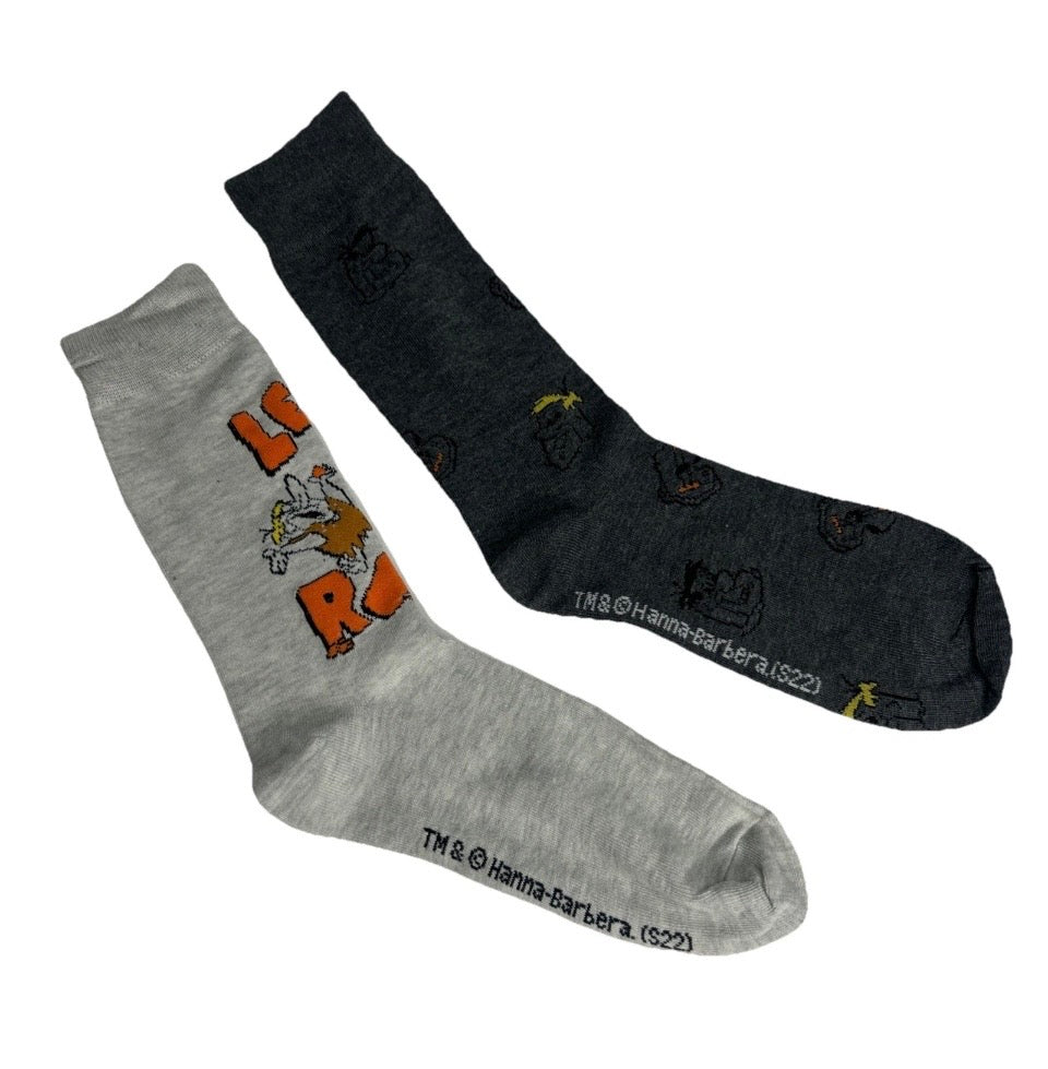2 pk The Flintstones Let’s Rock Unisex 6-12 Socks