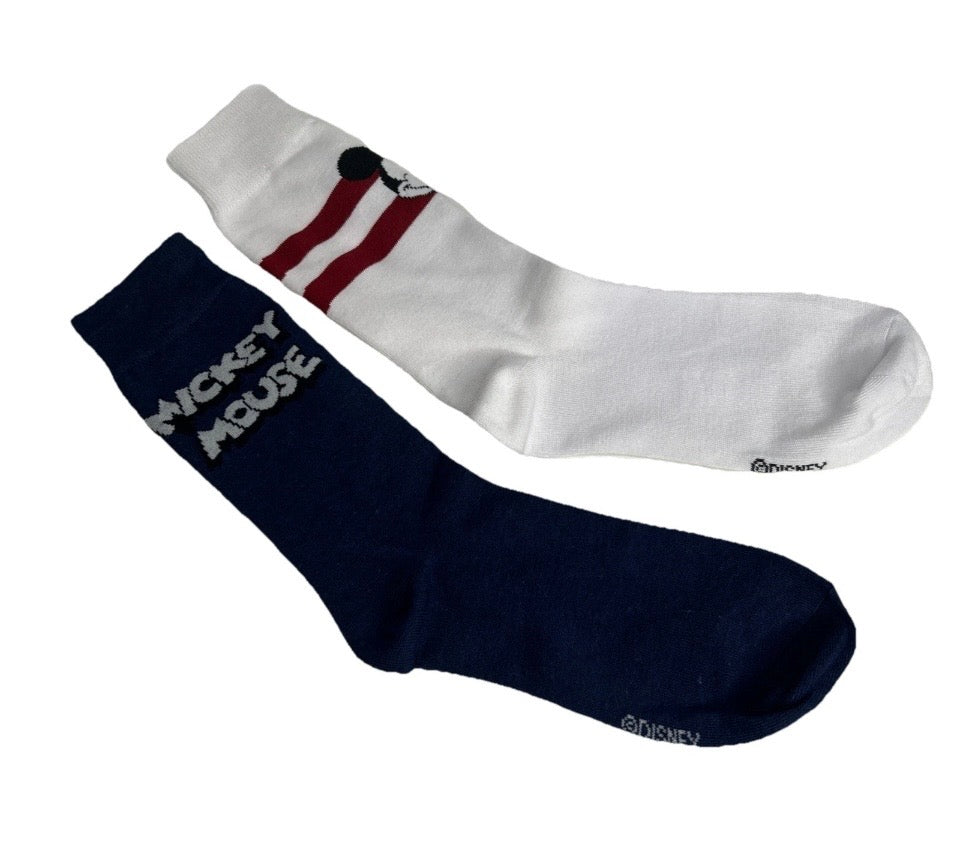 2 pk Mickey Mouse Unisex 6-12 Socks