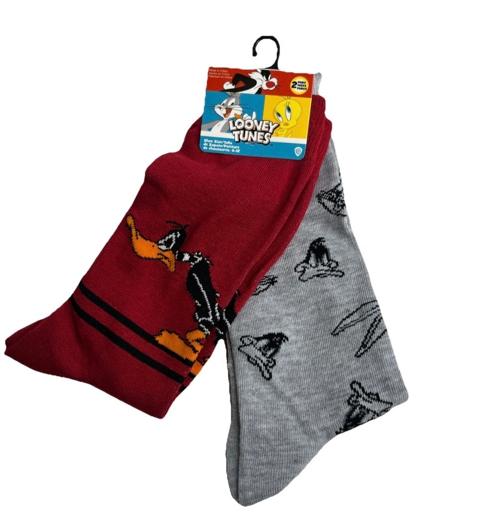 2pk Looney Tunes Unisex 6-12 Socks