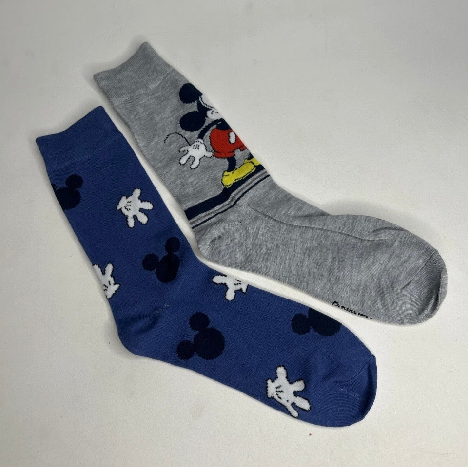 2 pk Mickey Mouse Unisex 6-12 Socks