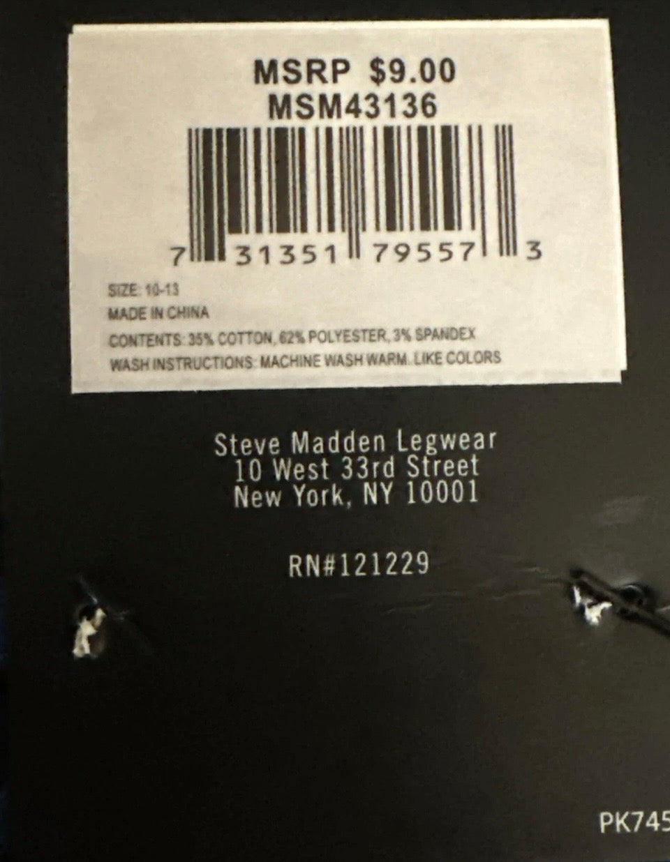 Steve Madden Cushioned Men’s Crew Socks