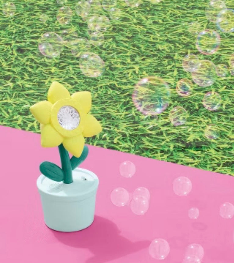 Light-Up & Sound Flower Pot Bubble Maker