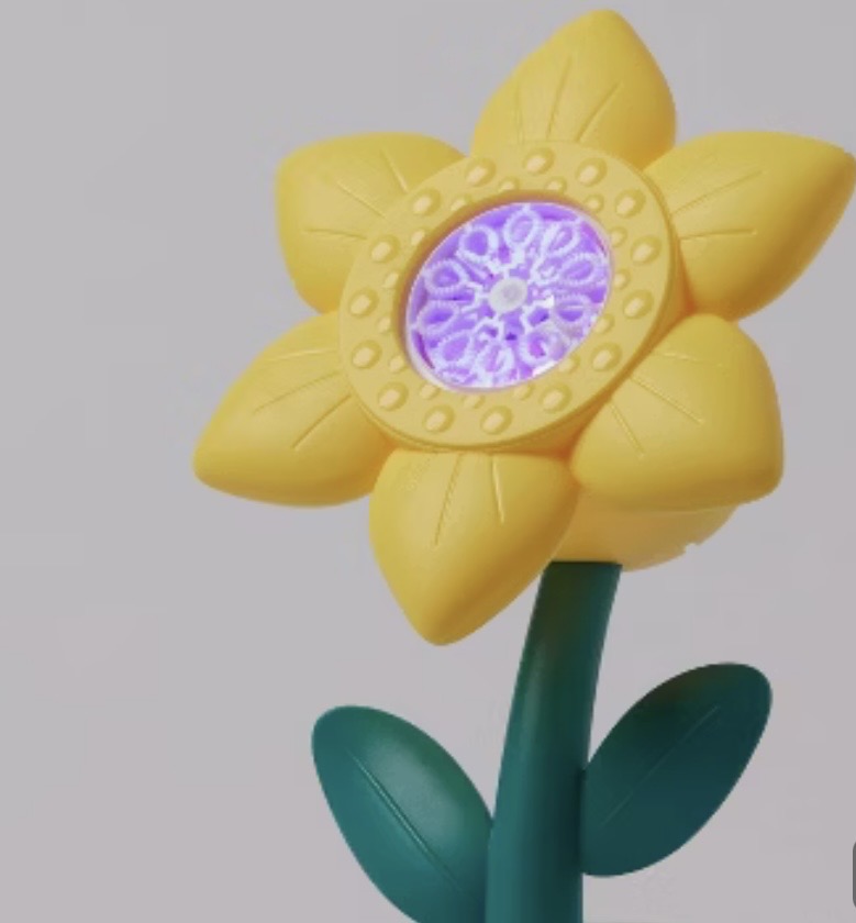 Light-Up & Sound Flower Pot Bubble Maker