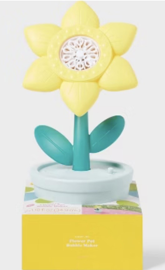 Light-Up & Sound Flower Pot Bubble Maker