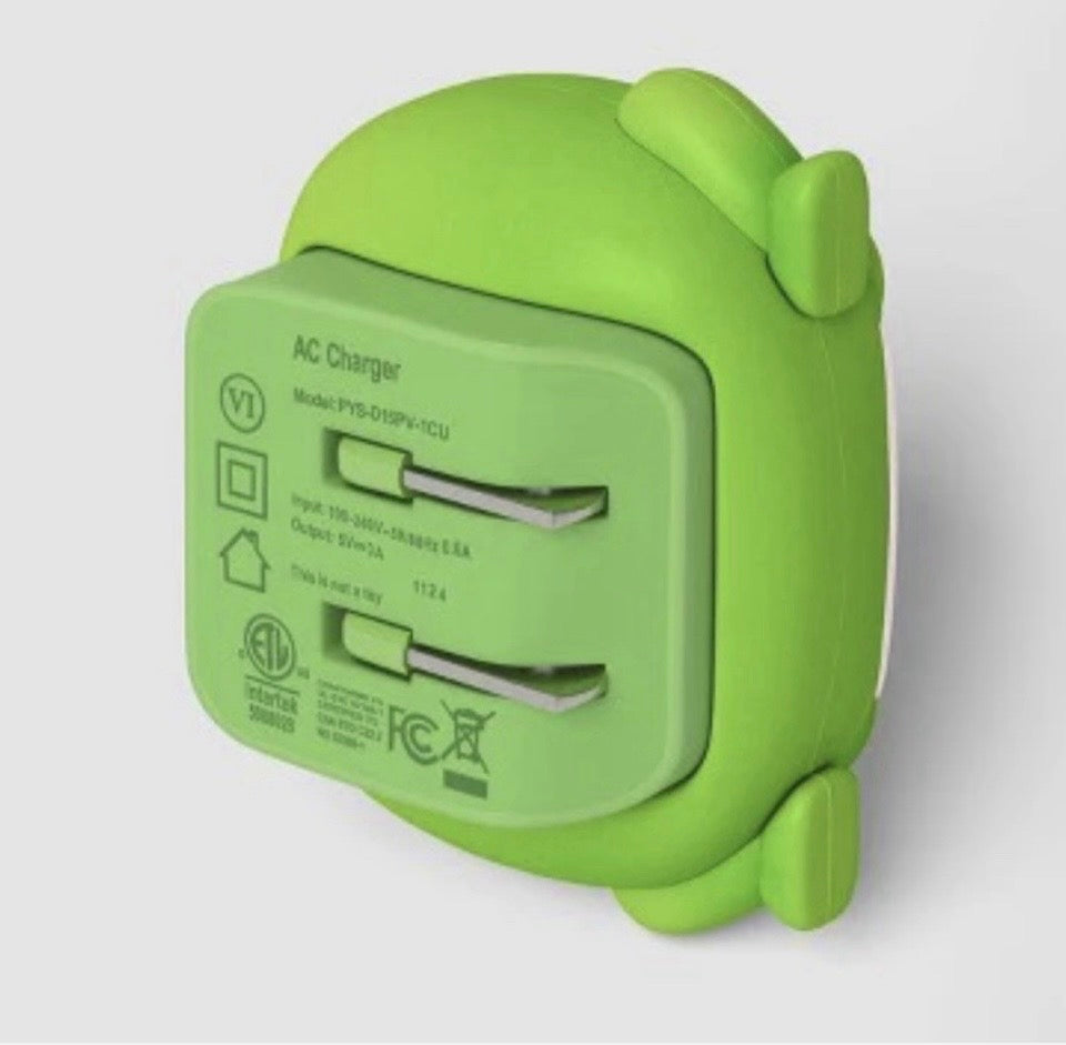 Single Port USB-C Wall Charger heyday Green Frog 15W Output