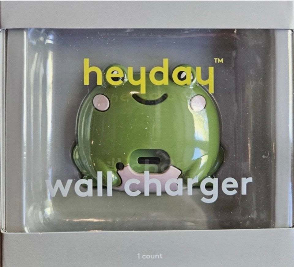 Single Port USB-C Wall Charger heyday Green Frog 15W Output