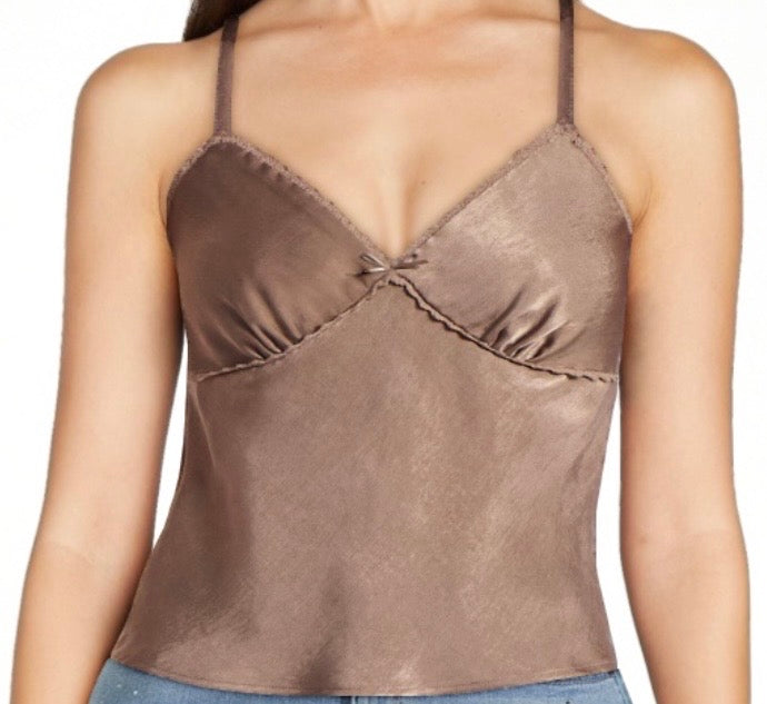 No Boundaries woven Cami With Bow