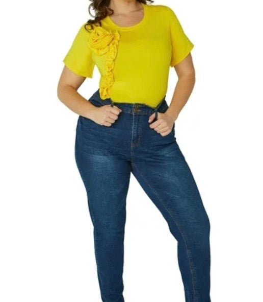 Ashley Stewart Women’s Flower Appliqué T-shirt