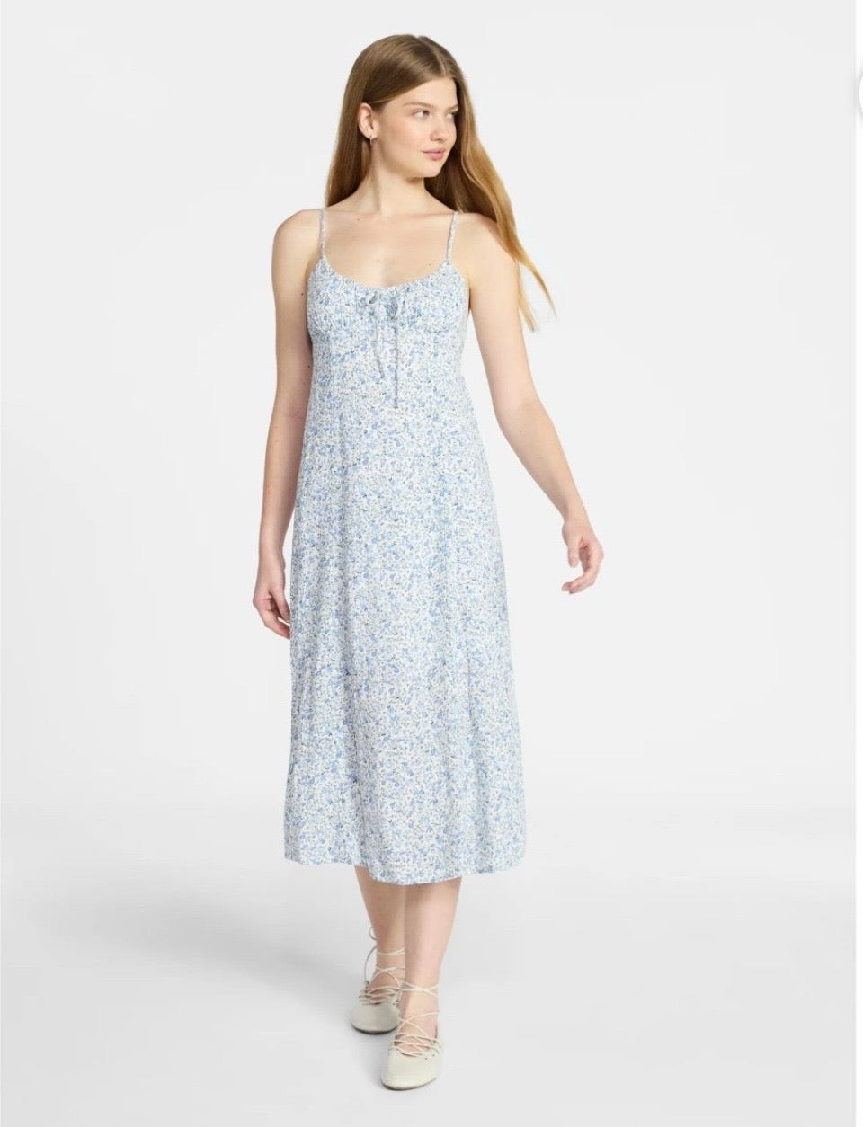 No Boundaries Maxi Slip Dress with Trim