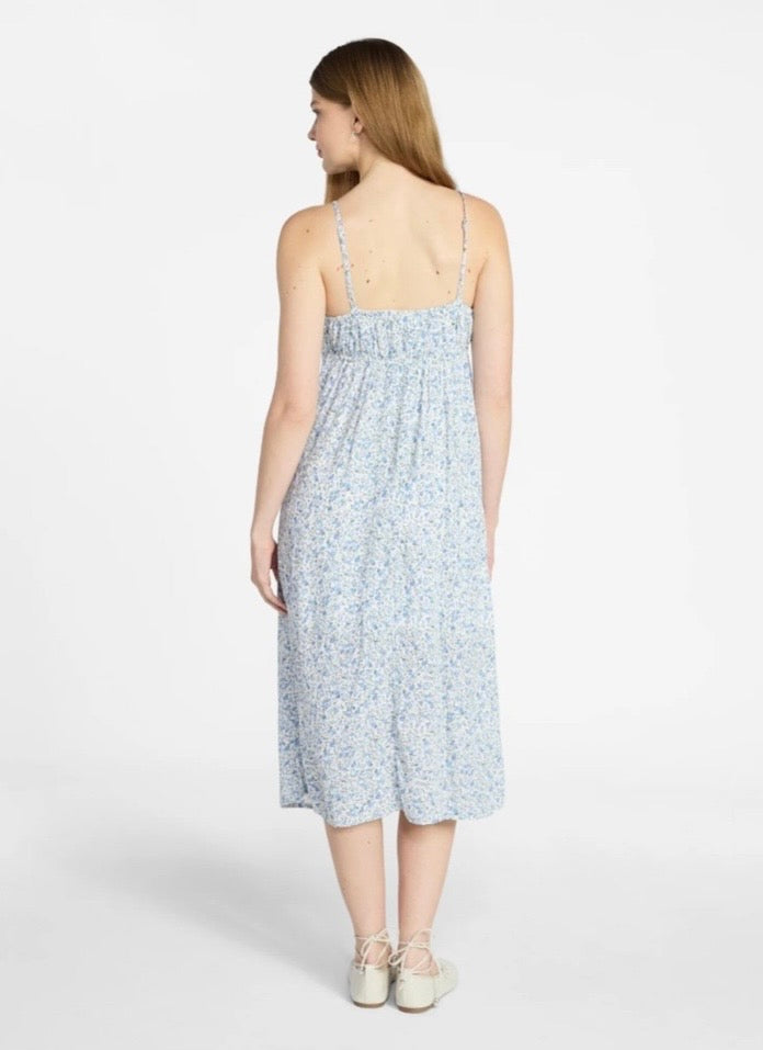 No Boundaries Maxi Slip Dress with Trim