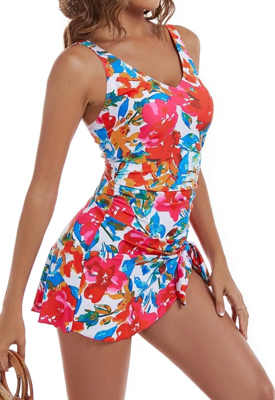 Aidonger Women’s Plus Size Floral One Piece