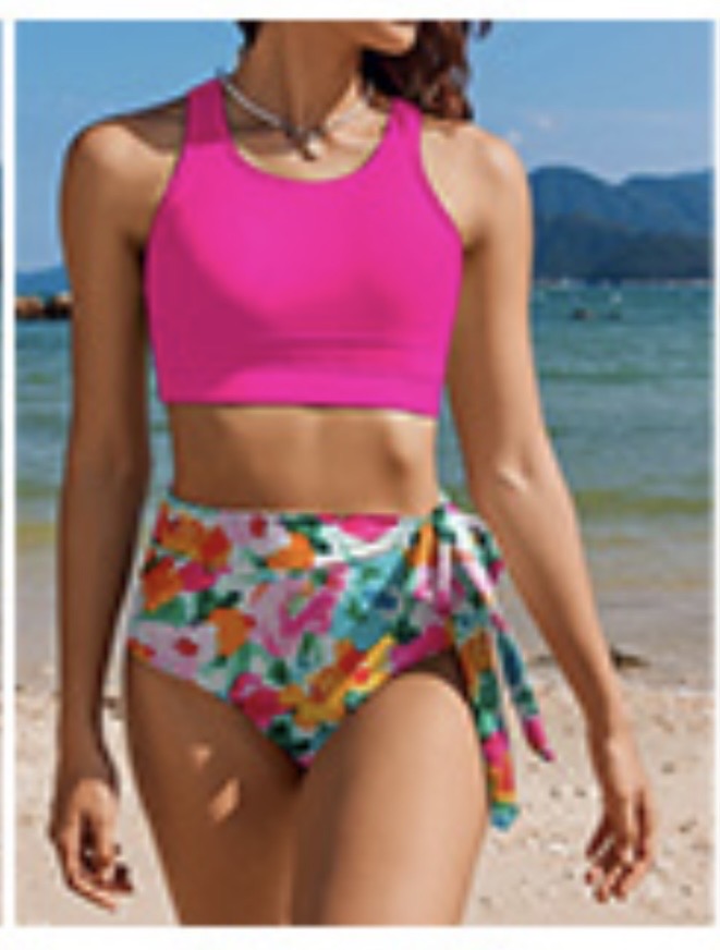 AI'MAGE Womens High Waisted Bikini Sets Tummy Control Swimsuits Two Piece Swim Suits