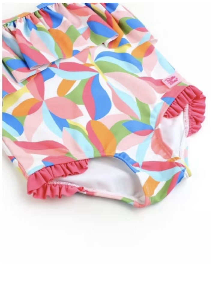 RuffleButts Kids Single Ruffle One Piece - Tropical Adventure -UPF 50+