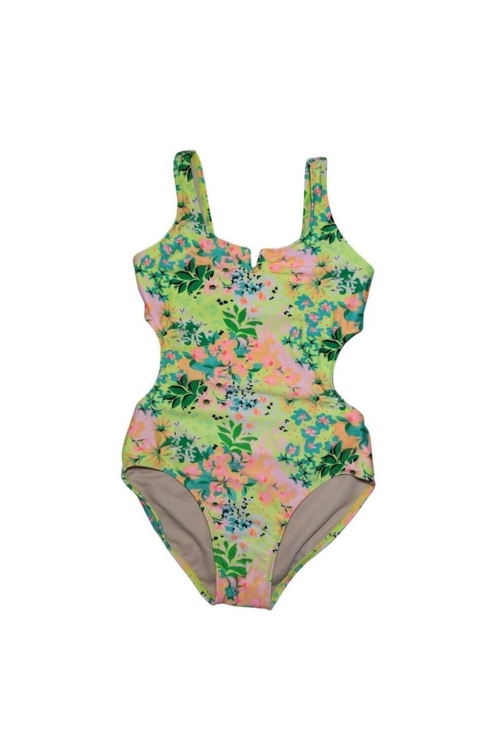 Art Class Girls Floral Print One Piece Swimsuit