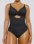 Shapellx Cutout-Front Tummy Control One-Piece Swimsuit