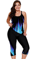 LALAGEN Womens Plus Size Swimsuits 2026 Modest Rash Guard Capris Tankini Bathing Suits Two Piece Bathing Suit Swimwear