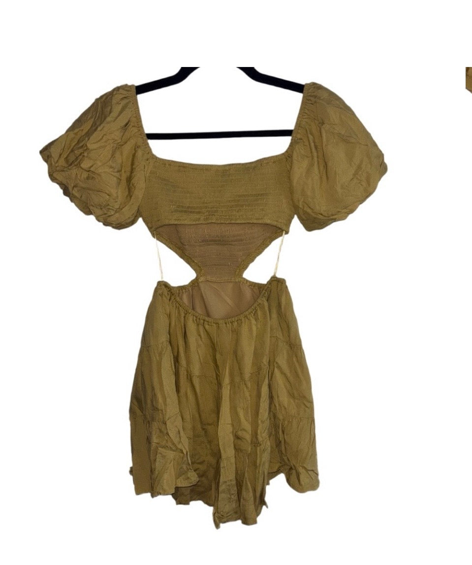 Sky to Moon Puff Sleeve Mini Dress