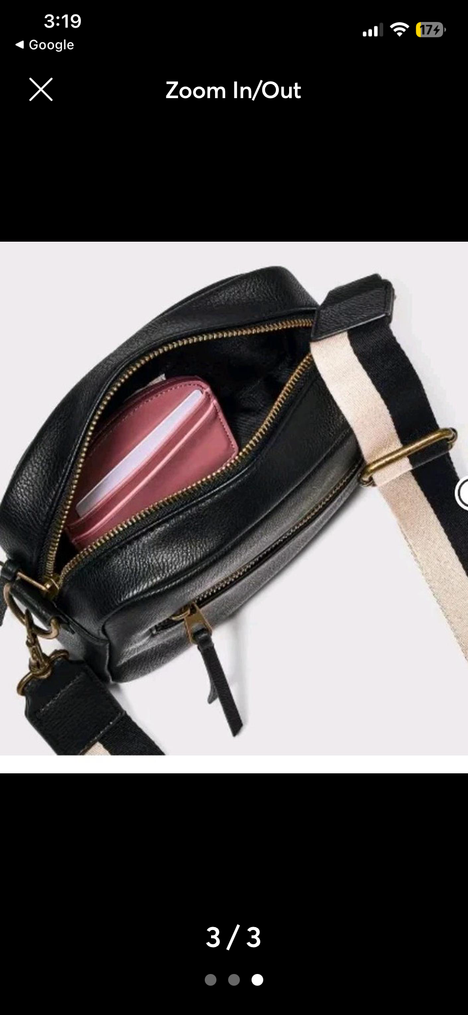 Universal Thread Crossbody Black Camera Bag Adjustable Removable Strap