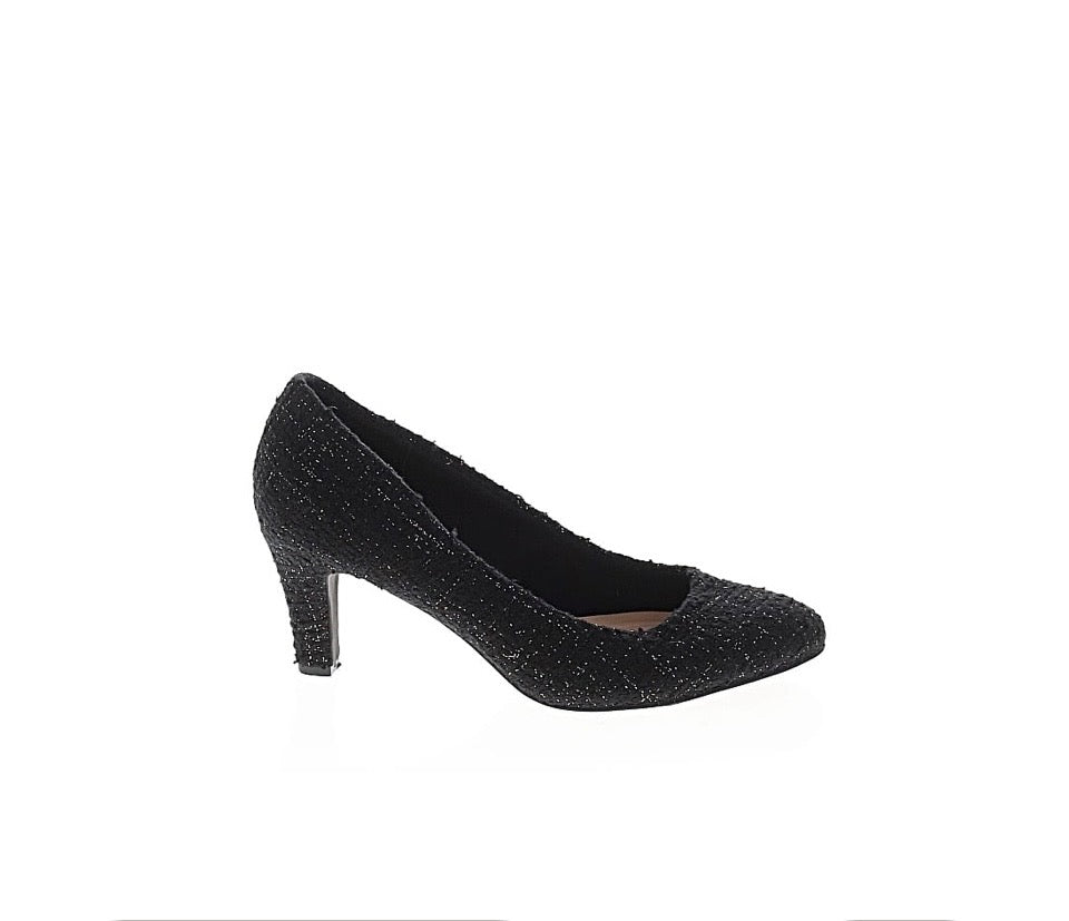 Katie & Kelly Genna Black Twill Pump