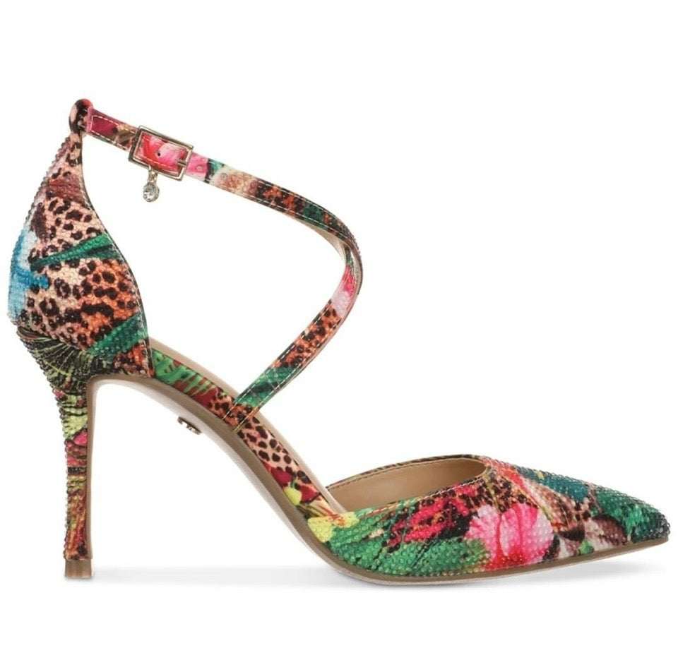 Thalia Sodi Valencia Crisscross Ankle Strap Pump