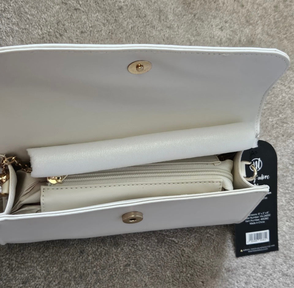 Yani J'adore Soft Faux Leather Beige Bliss Collection Bag Crossbody