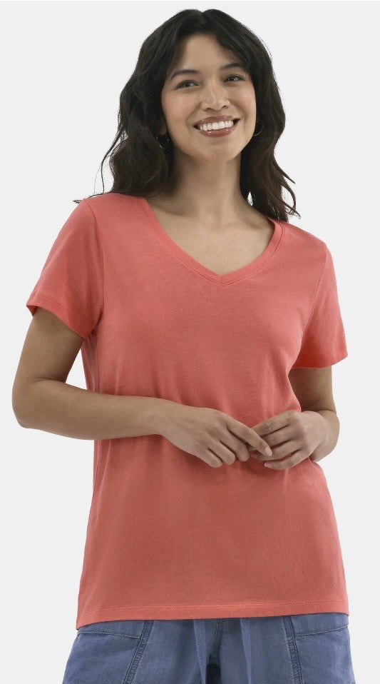 Time & Tru 100% Cotton V neck