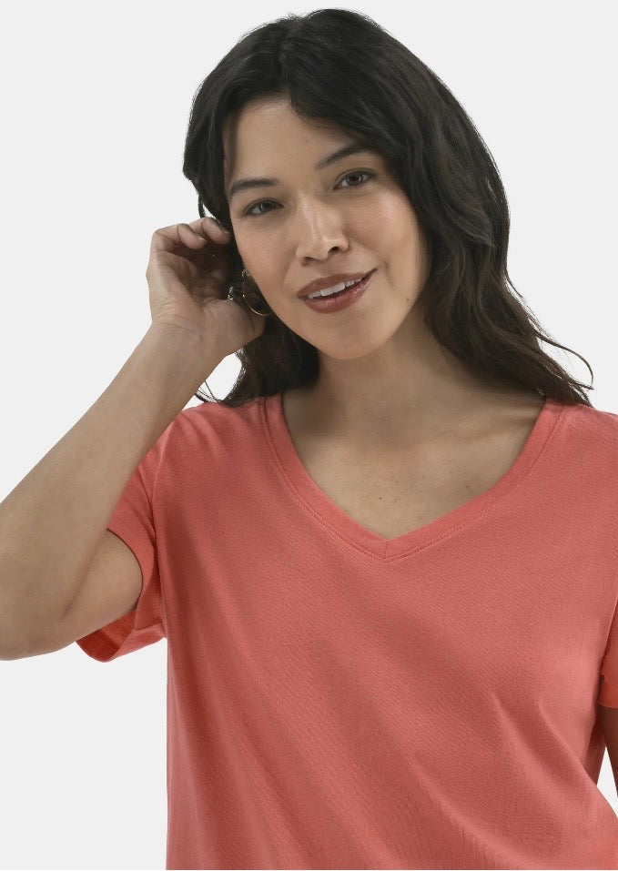 Time & Tru 100% Cotton V neck