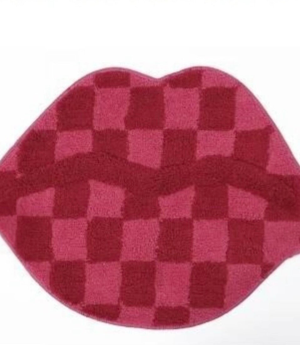 Nature Step Non-slip Checkered Lips Rug