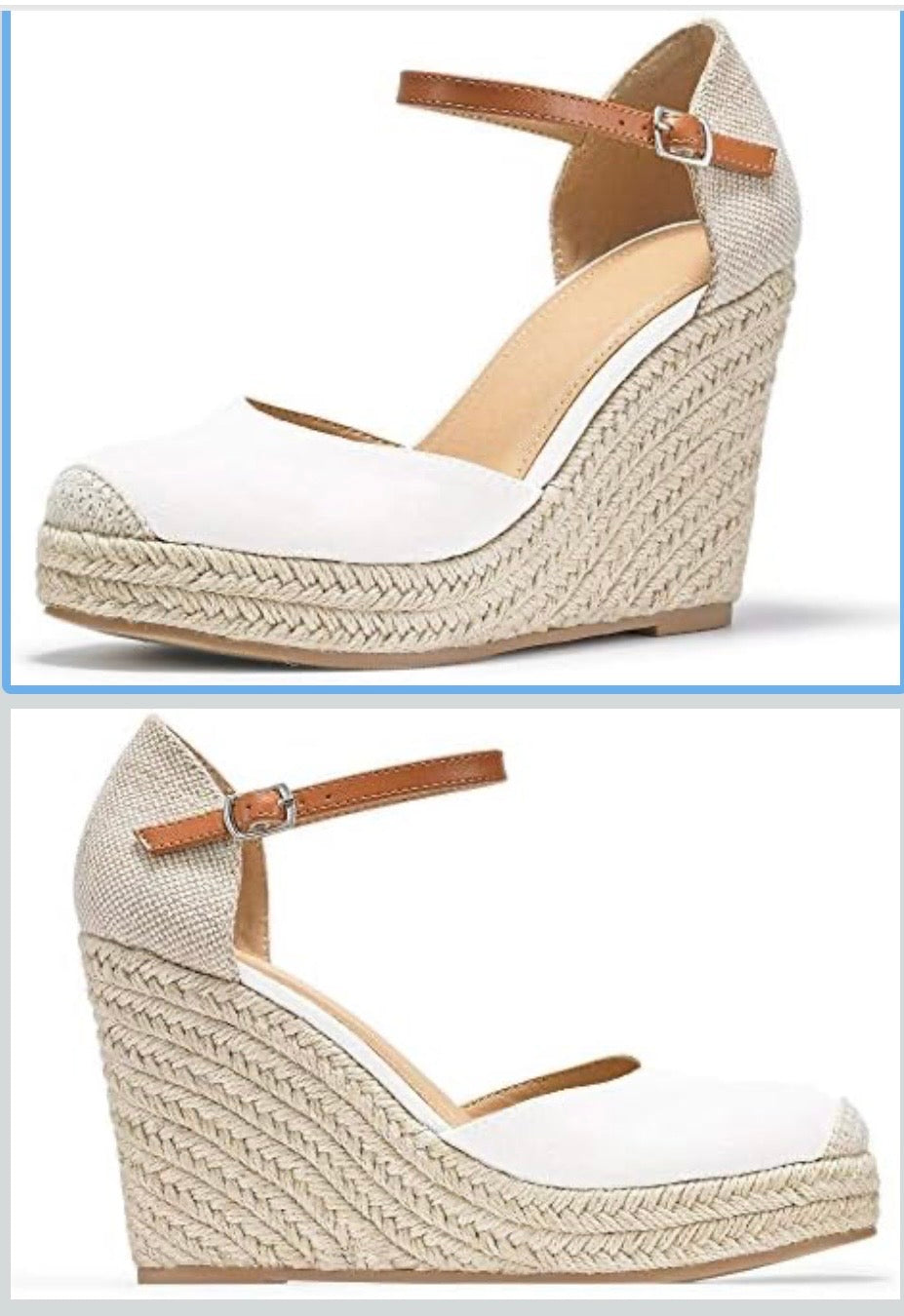 Fisace Women’s Espadrille Heel Platform Wedge
