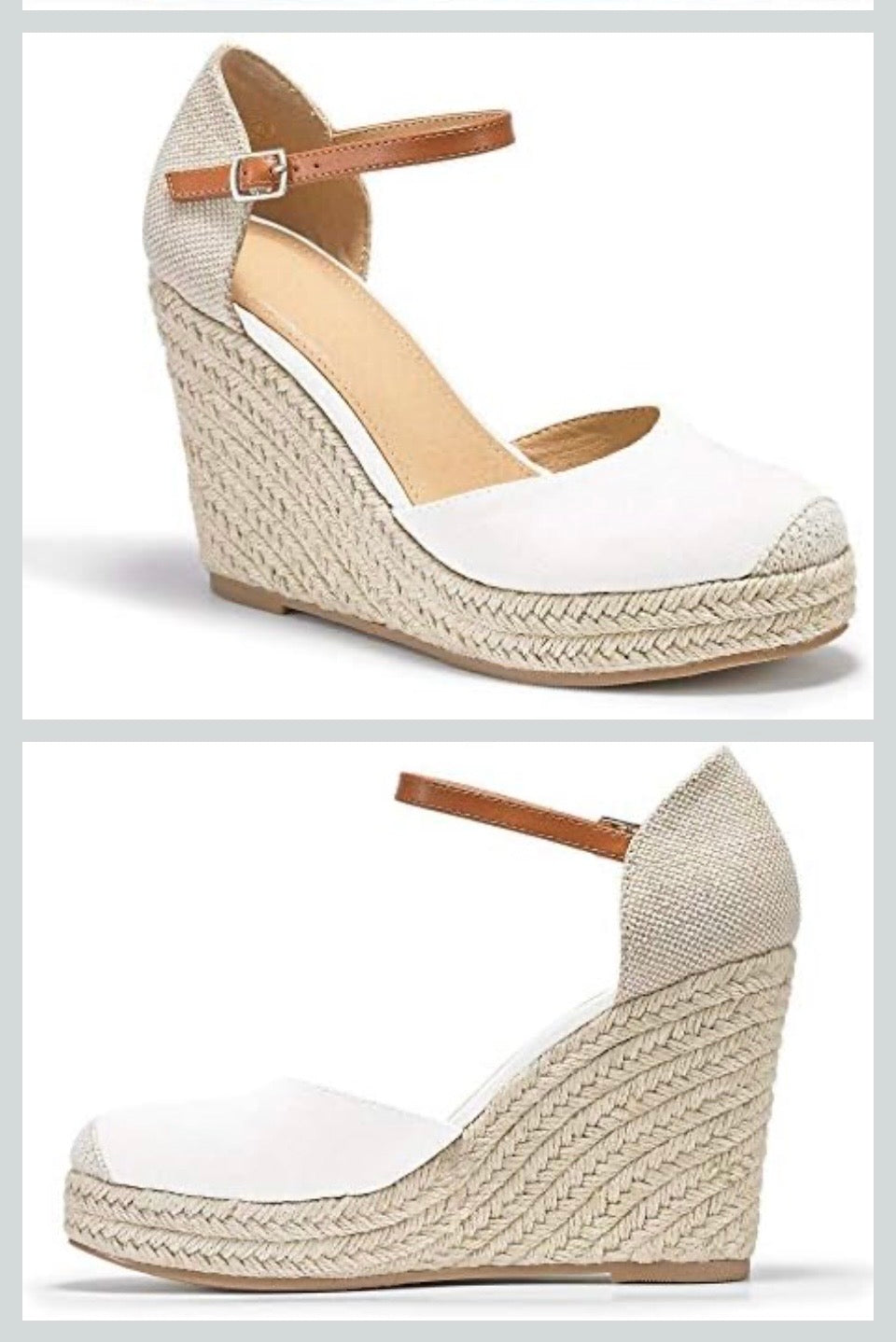 Fisace Women’s Espadrille Heel Platform Wedge