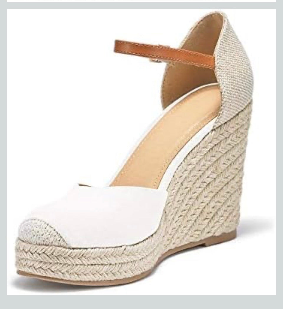Fisace Women’s Espadrille Heel Platform Wedge